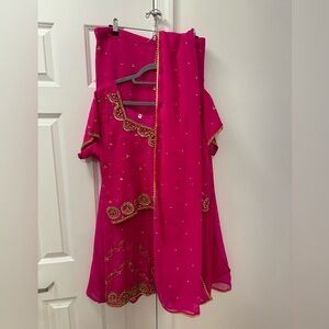 NEVER WORN LEHENGA - HOT PINK